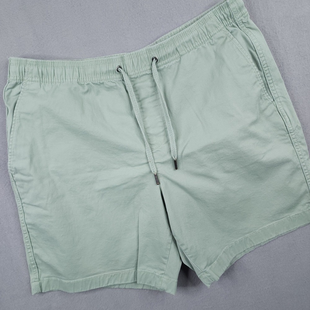 Gap Chino Shorts Mens Large Green Pull On Elastic Waist Stretch Boat Dock Summer